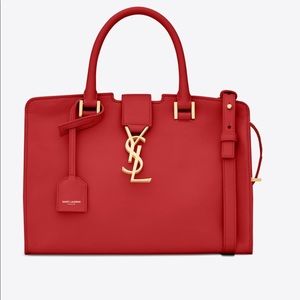 YSL red medium tote